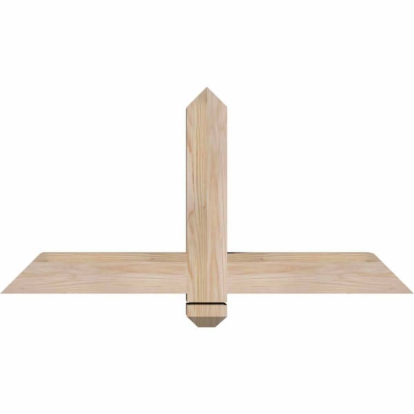 Ekena Millwork Eugene Smooth Timber Gable Bracket, Douglas Fir, 36"W x 18"H x 3 1/2"D x 3 1/2"F, 12/12 Pitch GBW036X18X0404EUG00SDF - main